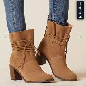 NWT TOMS Mila Leather Boot - Toffee Suede (Size 10) BRAND NEW!